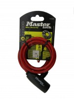 Master Lock 1.8m Keyed Cable Lock Red 8mm
